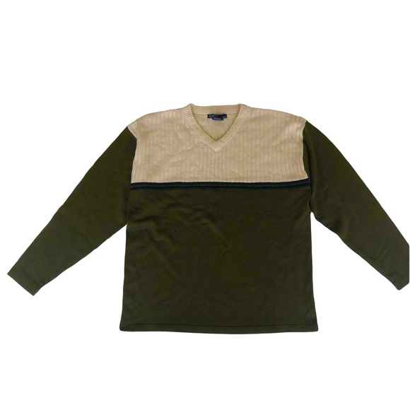 90s colorblock skater sweater - Picture 1 of 5